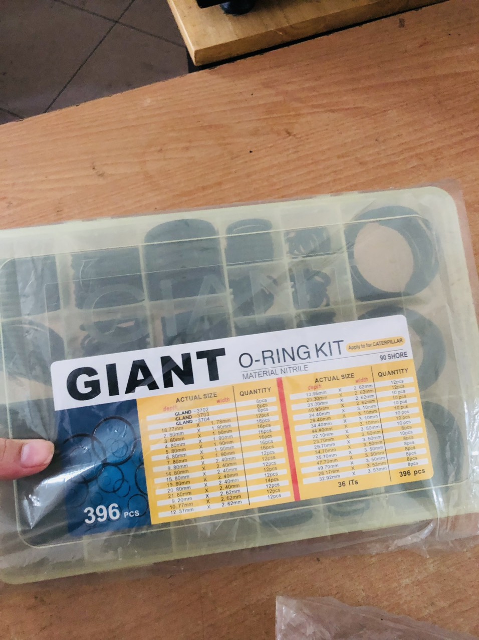 HỘP SIN GIOĂNG ORING KIT CƠ GIỚI CAT E