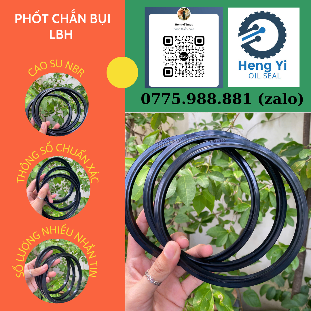 PHỐT CHẮN BỤI LBH-67, VÒNG ĐỆM CAO SU XI LANH THỦY LỰC LBH 67*75*6.5
