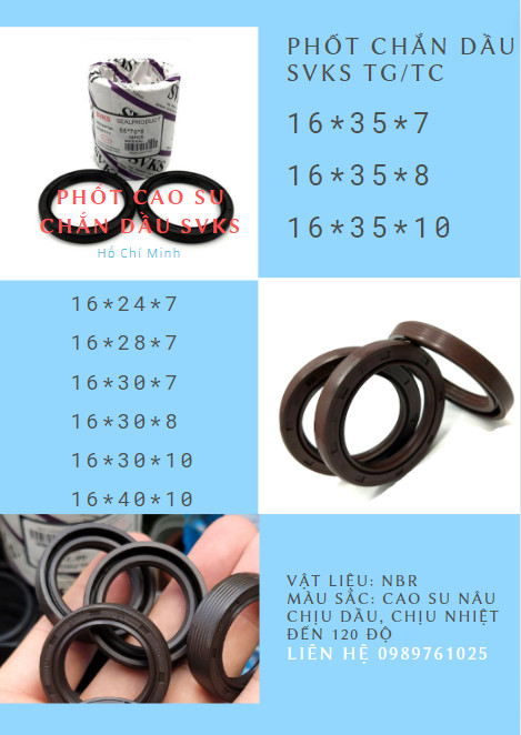 PHỐT CHẮN DẦU TG/TC SVKS 16*40*10