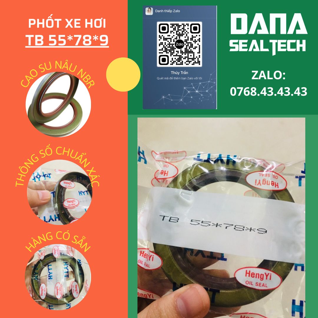 PHOT CHẮN DẦU TB 55*78*9 (PHỐT XE HƠI 55x78x9)